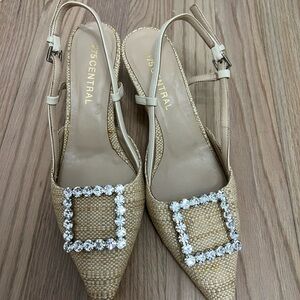 275 Central Raffia Heels Size 36.5